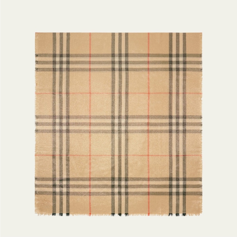 NWT burberry giant check wool blend scarf